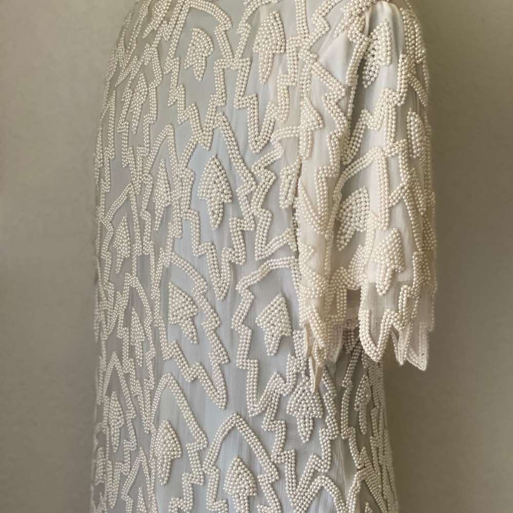 SOLDLaurence Kazar//Pearls Beaded/Ivory/White/Wedding - Picture 8 of 8